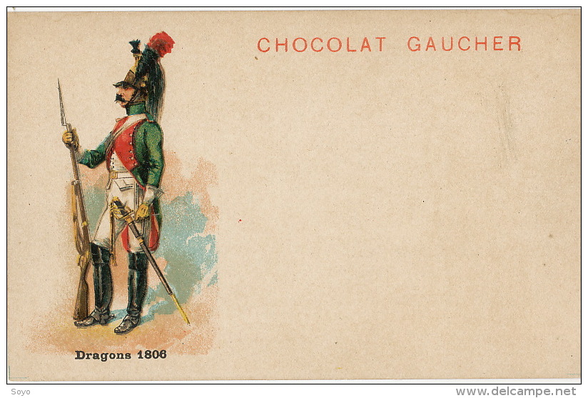 Pub Chocolat Gaucher Dragons 1806  Couleur  Bayonnette - Regimientos