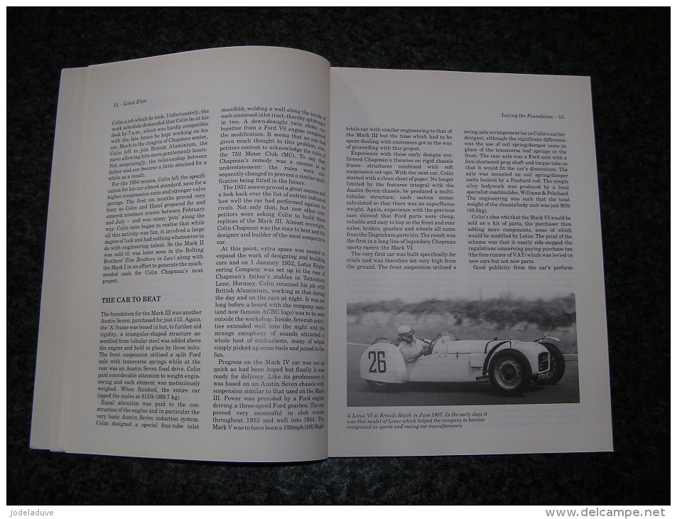 LOTUS ELAN The Complete Story Mike Taylor Cars Automobile Voiture Sport Elan Sprint Car