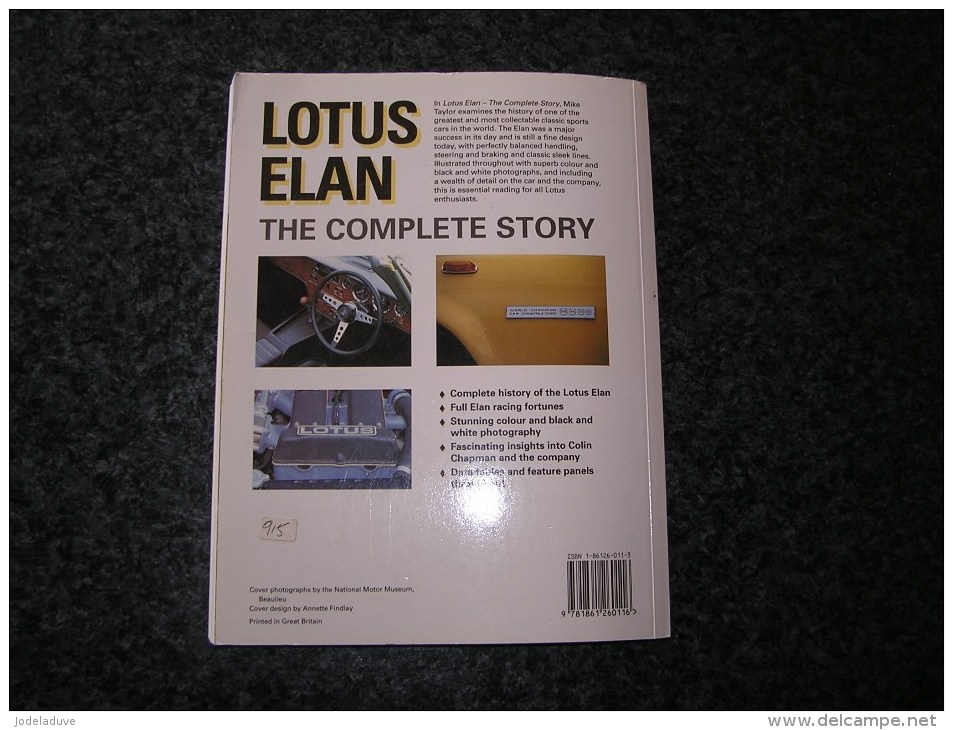 LOTUS ELAN The Complete Story Mike Taylor Cars Automobile Voiture Sport Elan Sprint Car