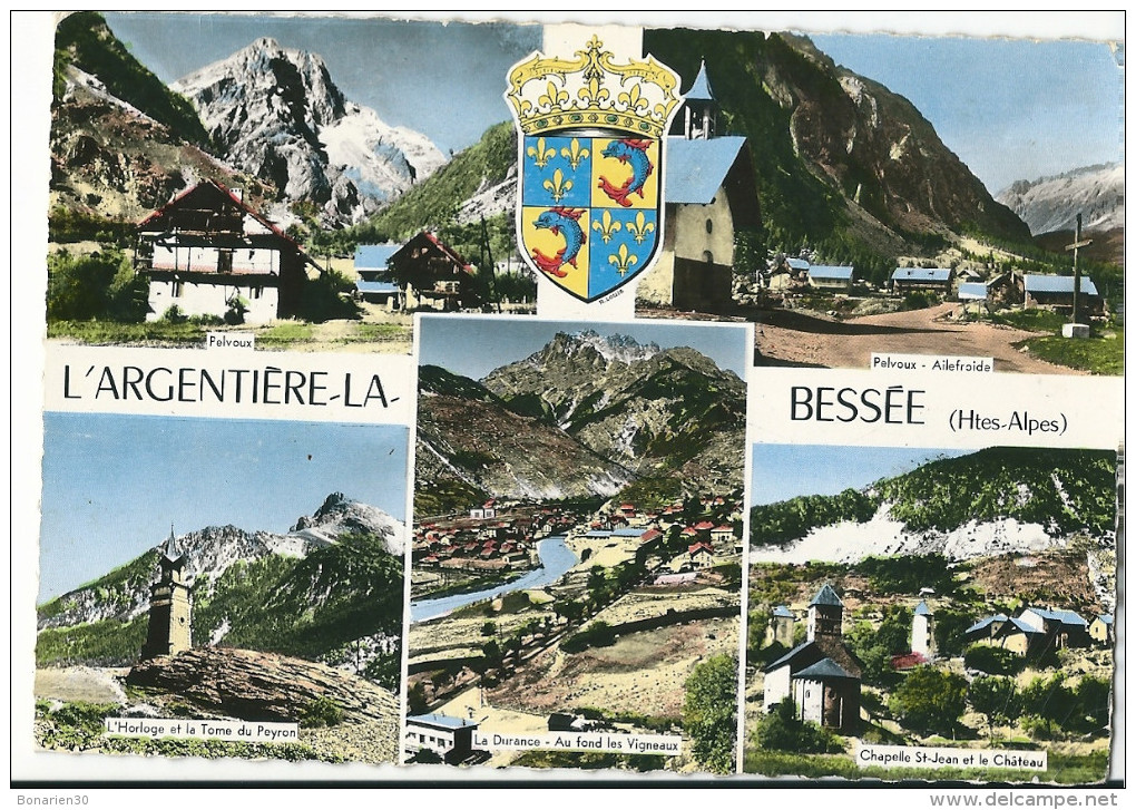 CPSM 05 L'ARGENTIERE LA BESSEE  BLASON MULTIVUES - Autres & Non Classés