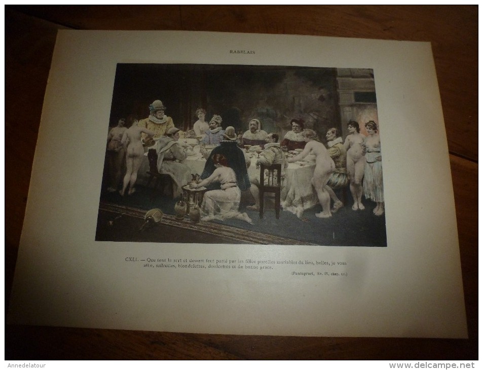 1897  Image NU N° 11 ,de Jules Garnier Pour Rabelais (dim.hors Tout 320mm X 232mm) - Autres & Non Classés