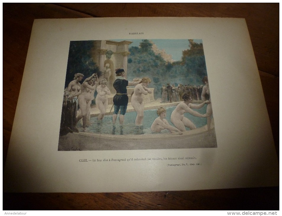 1897  Image NU N° 9 ,de Jules Garnier Pour Rabelais (dim.hors Tout 320mm X 232mm) - Autres & Non Classés