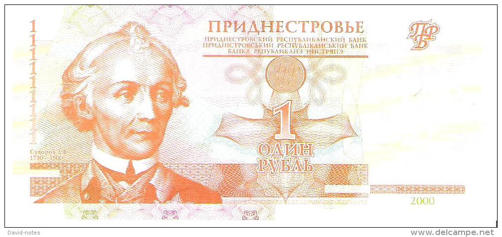 Transnistria - Pick 34 - 1 Ruble 2000 - Unc - Altri – Europa