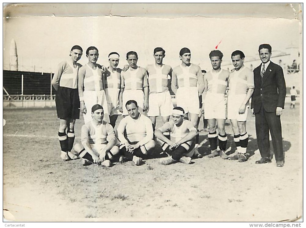 VERA FOTO DELLA SQUADRA DELLA FACOLTA' DI COMMERCIO DURANTE IL CAMPIONATO UNIVERSITARIO DI CALCIO DEL 1929 - ROMA - Calcio