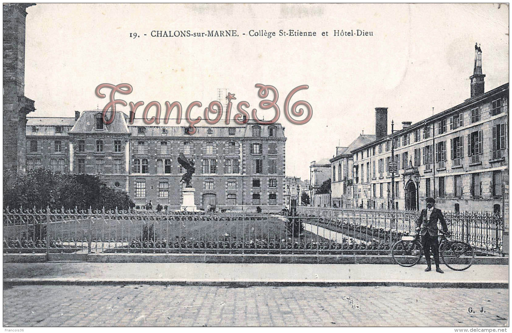 (51) Chalons Sur Marne - Collège Saint St Etienne Et Hôtel Dieu - 1915 - 2 SCANS - Châlons-sur-Marne