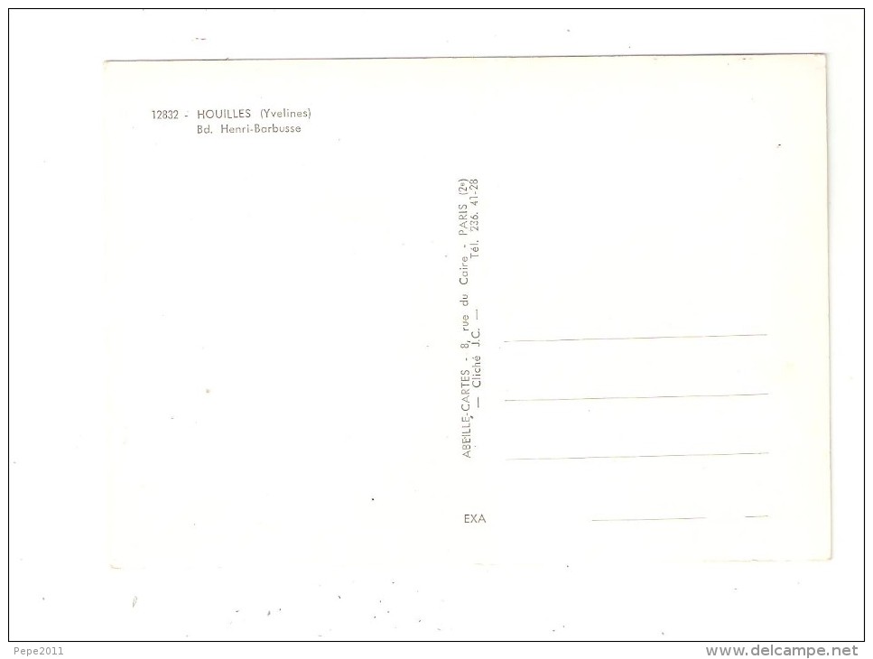 CPA 78 HOUILLES Boulevard Henri Barbusse  Tabac Des Blanches Maisons Voitures Années 1960 - Houilles