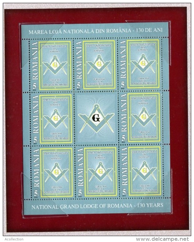 ROMANIA 2010 GRAND LODGE MASONS 2 SHEETS AND FDC IN BOOKLET RARE!!! - Other & Unclassified