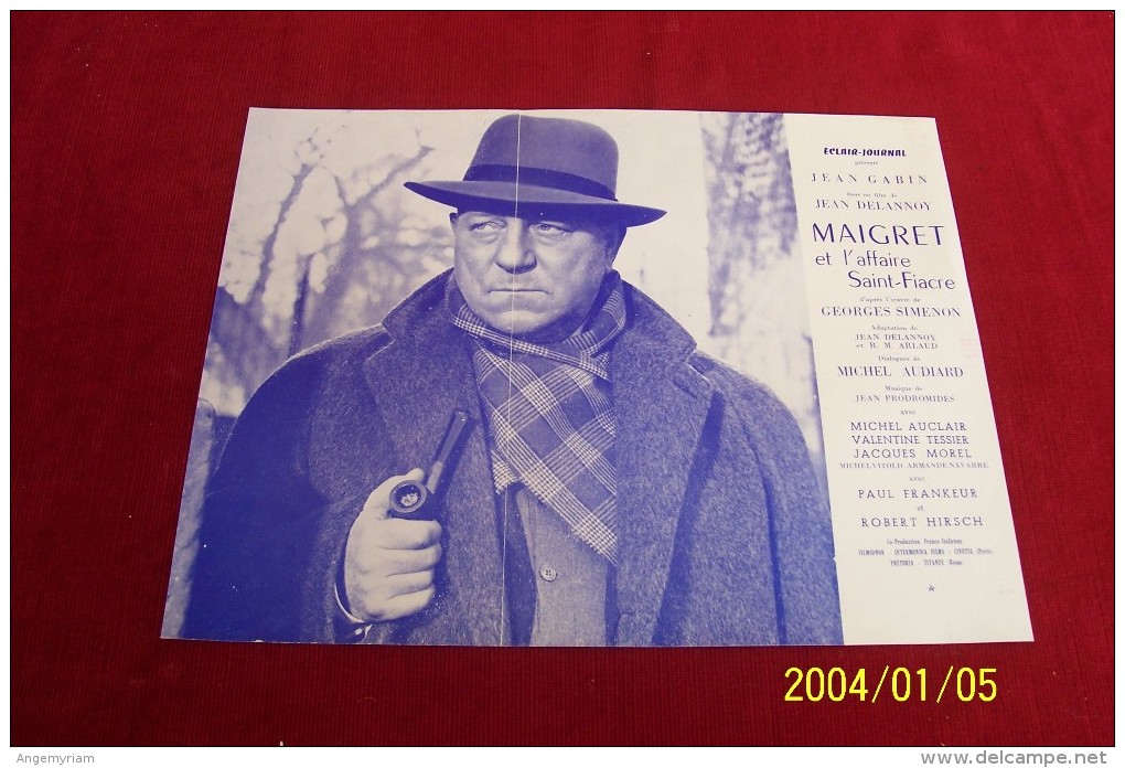 Maigret Et L'affaire Saint Fiacre  Avec Jean Gabin - Affiches