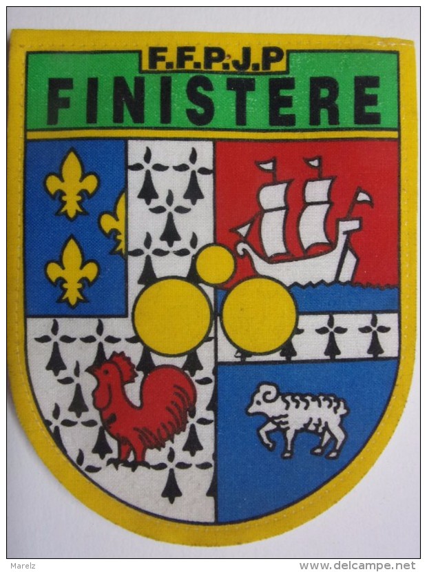 Ecusson Tissu - FINISTERE - FFPJP - PETANQUE - Blason - Armoiries - Pétanque