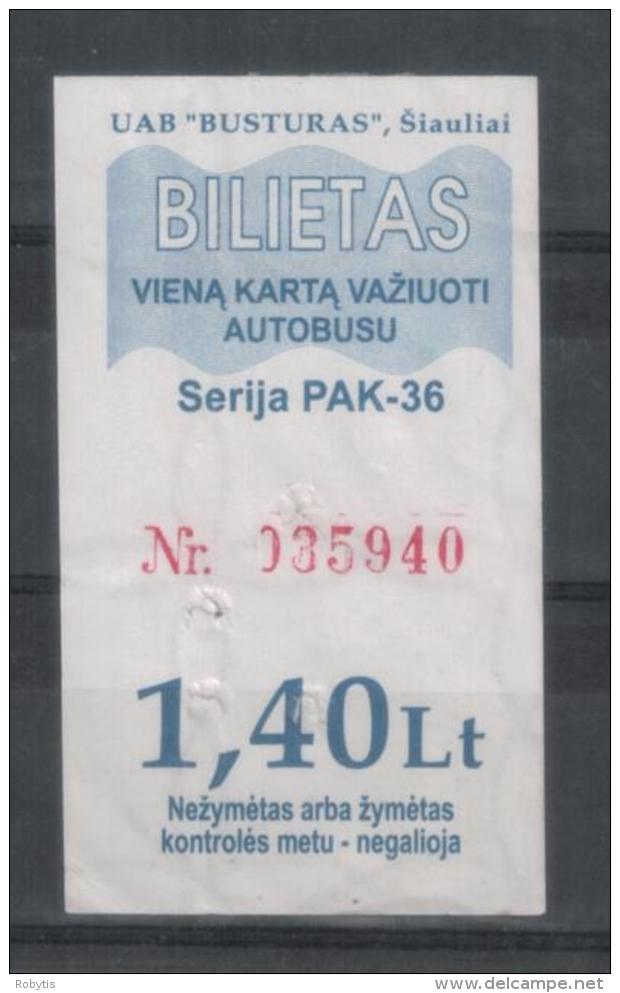 Lithuania Siauliai Bus Ticket One-way Ticket - Europa