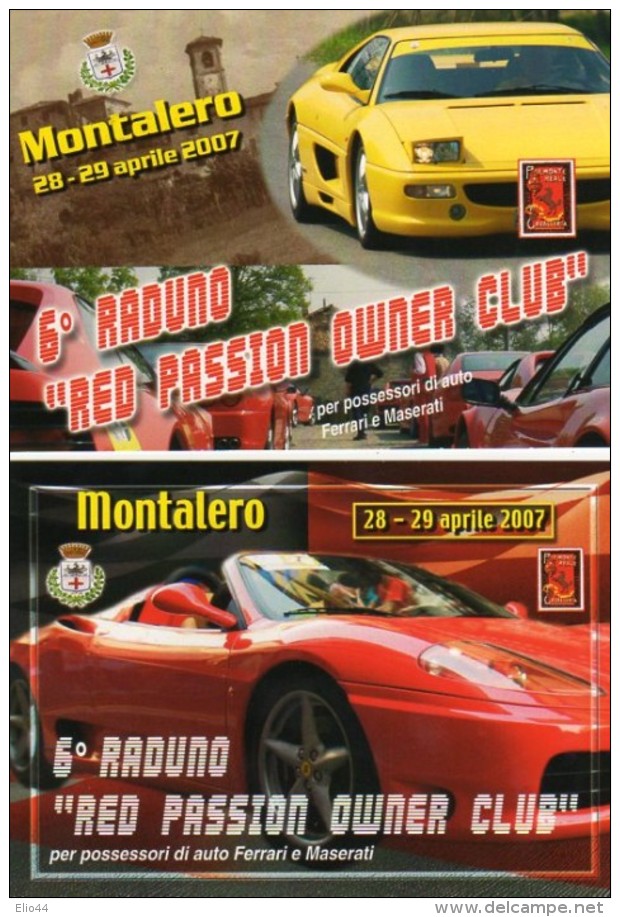 6° Raduno Possessori Di Maserati E Ferrari -Montalero (AL) - 2007 - - Otros & Sin Clasificación