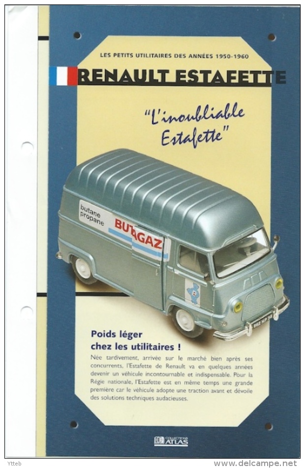 Modèle Réduit Métal + Fiche Technique - RENAULT ESTAFETTE - Eligor - 1/43 - Publicité Butagaz - Eligor
