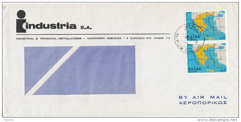 Greece Cover Sent To Germany 1979 Topic Stamps MAP - Covers & Documents