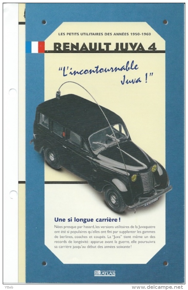 Modèle Réduit Métal + Fiche Technique - RENAULT JUVAQUATRE VITRÉE - Eligor - 1/43 - Gendarmerie - Eligor