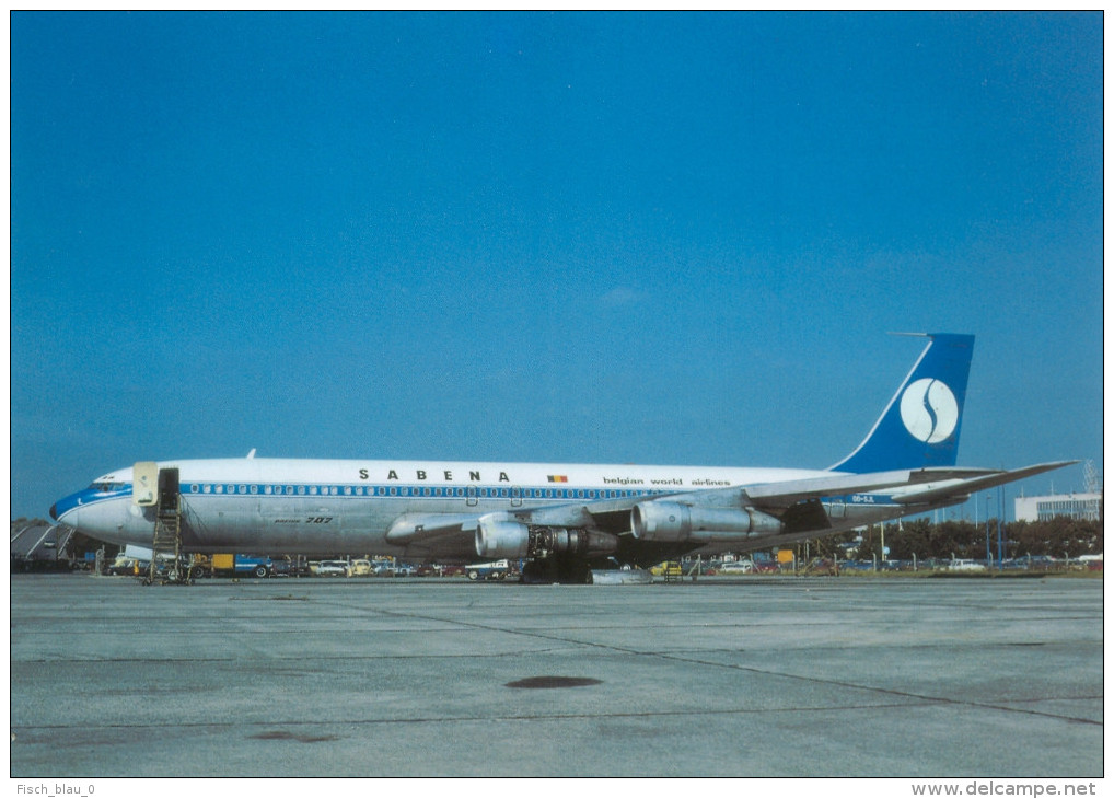 AK Flugzeug Belgien België Sabena SAB B707-329C Brussels International Airport Belgique Belgium Aeroplane Airplane Plane - 1946-....: Moderne