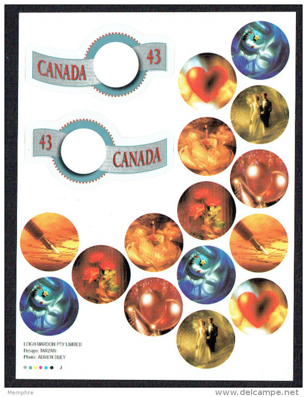 1994   $0.43  Greeting Booklet  Sc 1507-8  - BK 166 - Volledige Velletjes