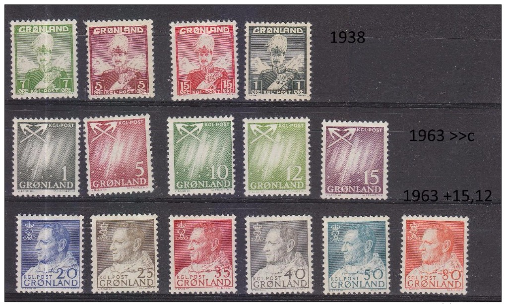 Grönland 1938, 1963 **  Los - 6k60 V405 - Sonstige & Ohne Zuordnung