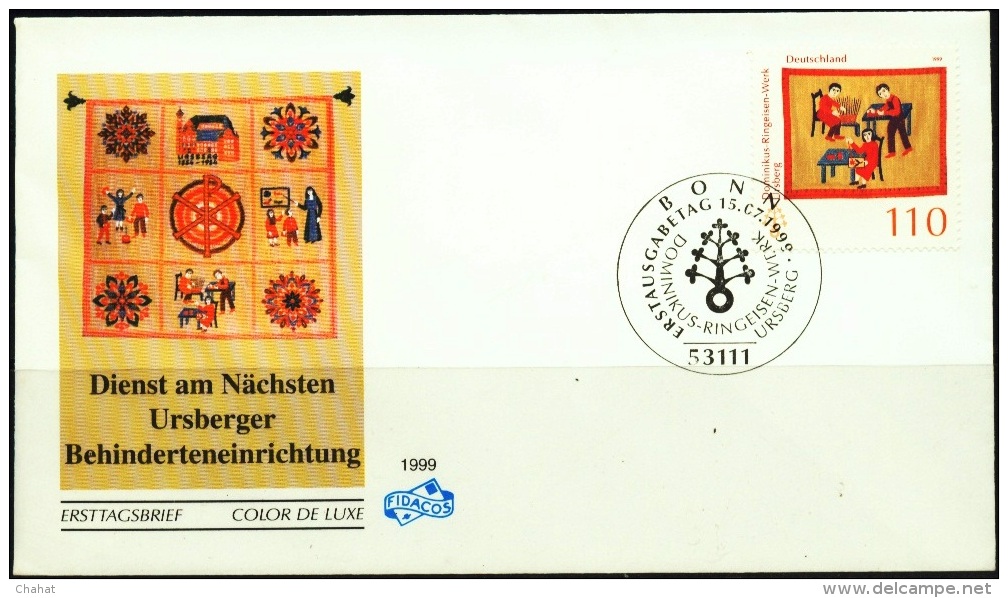 HEALTH-HANDICAPS-SERVING THE NEXT URSBERGER DISABLED FACILITIES-FDC-GERMANY-1999-SCARCE-BX1-277 - Handicaps