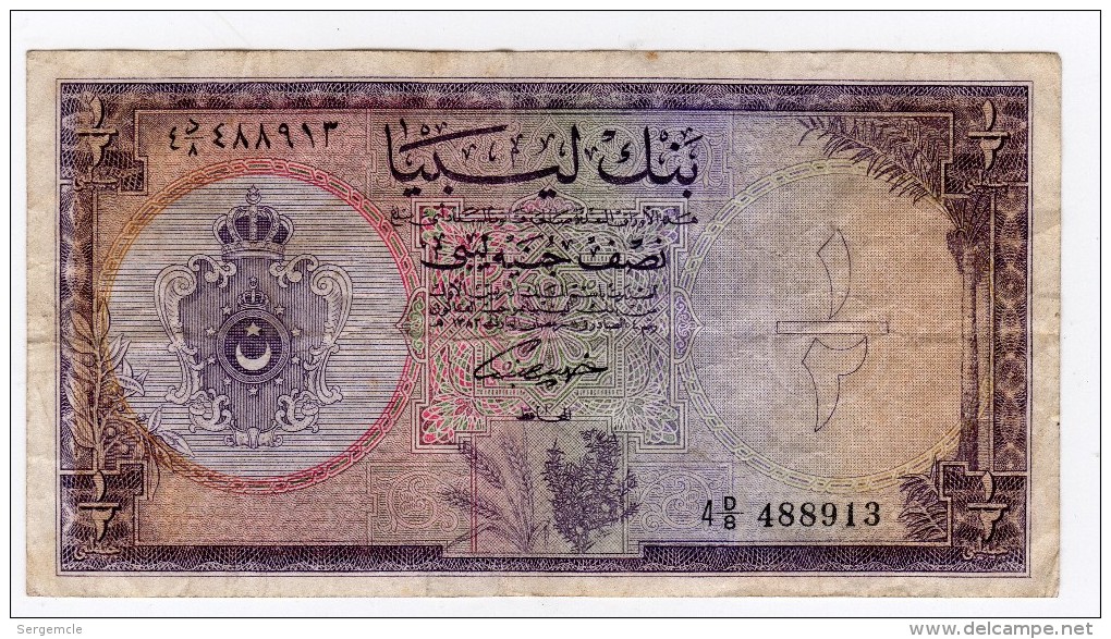 PEU COMMUN  1/2 Pounds  Vers 1958 - Libye