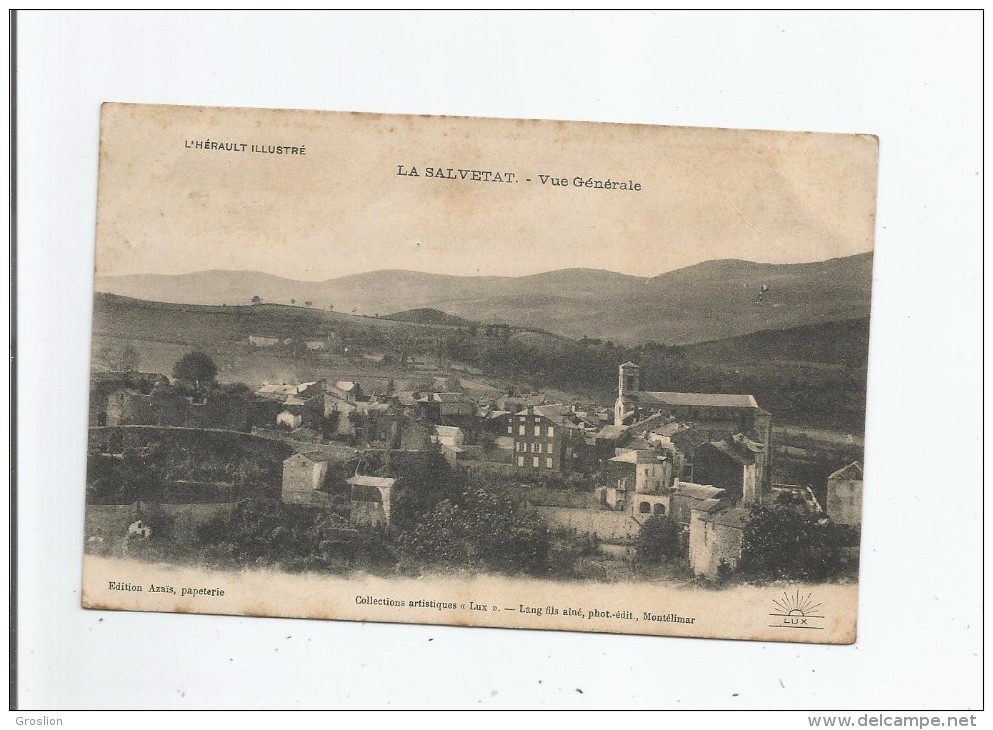 LA SALVETAT VUE GENERALE L'HERAULT ILLUSTRE  (EGLISE  ET VUE PANORAMIQUE) 1910 - La Salvetat