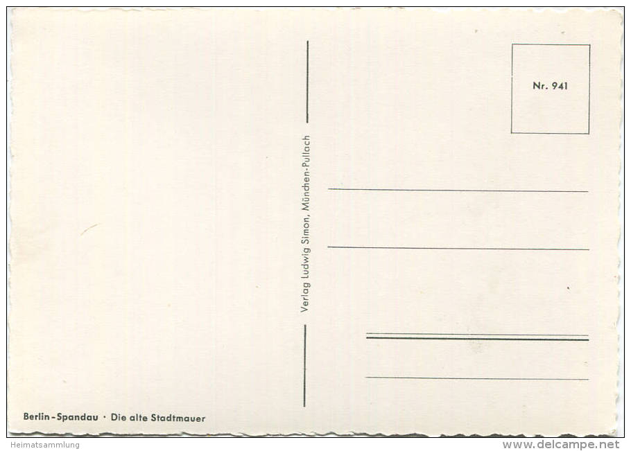 Berlin-Spandau - Die Alte Stadtmauer - AK-Großformat - Verlag Ludwig Simon München-Pullach - Spandau