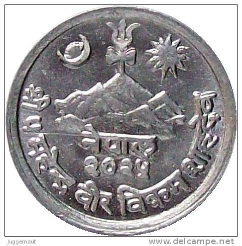 NEPAL ONE PAISA ALLUMINUM COIN 1966-71 KM-748 UNCIRCULATED UNC - Nepal