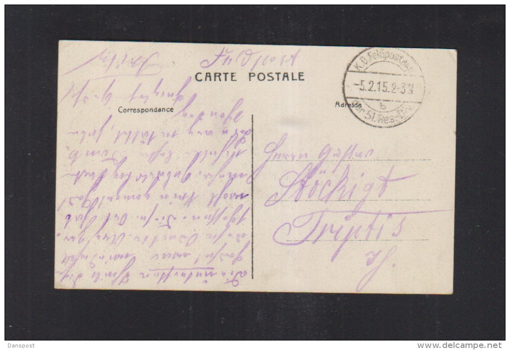 Postkaart Poelkapelle Klooster 1915 - Langemark-Poelkapelle