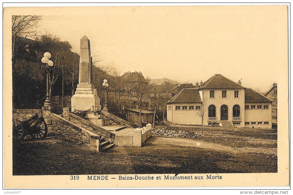 MENDE (48) Place Bains Douche Et Monument Aux Morts - Mende