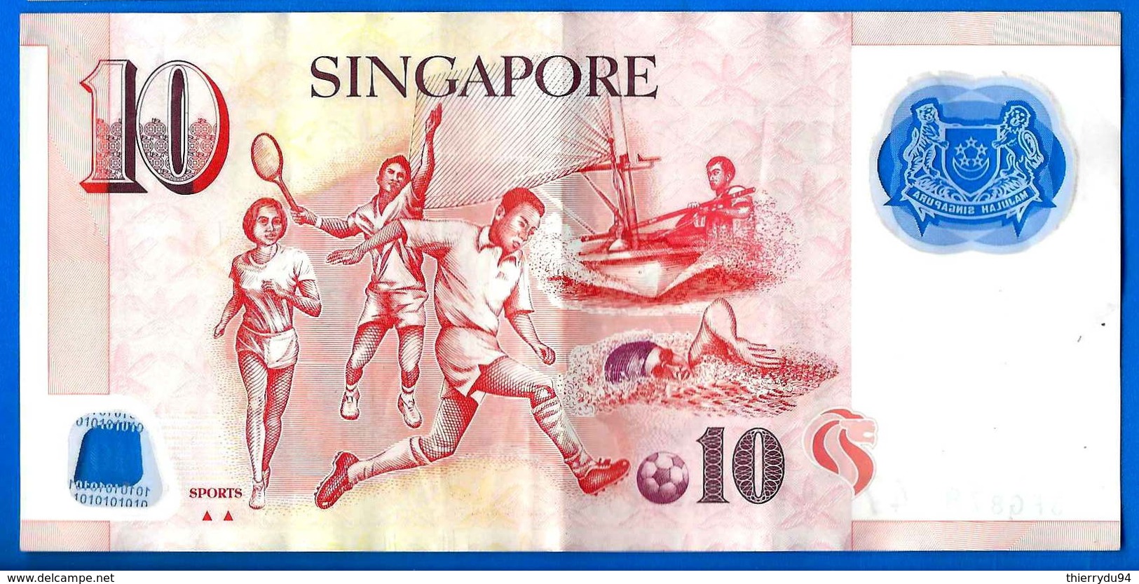 Singapour 10 Dollars 2005 Losange Sous Sport Polymere Polymer Singapore Paypal Bitcoin OK - Singapour