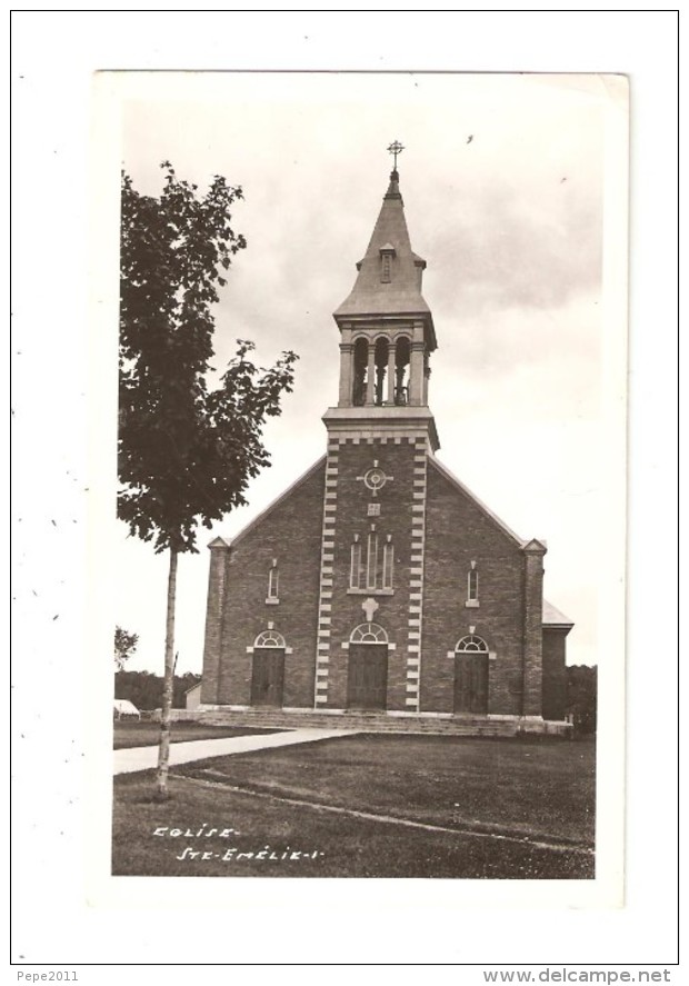 CPA SAINTE EMELIE L´ENERGIE ( Matawinie ) L´Eglise Extérieur  Peu Commune - Autres & Non Classés