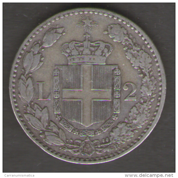 REGNO D' ITALIA - UMBERTO I - 2 Lire (1884) Argento / Silver - 1878-1900 : Umberto I.