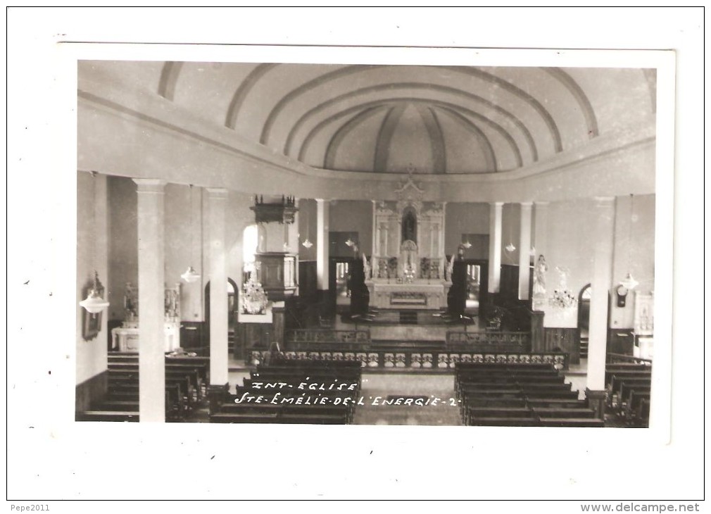 CPA SAINTE EMELIE L´ENERGIE ( Matawinie ) L´Eglise  Intérieur   Peu Commune - Autres & Non Classés