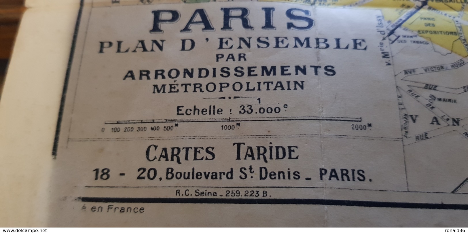 Carte GUIDE CONTY & Carte Taride PARIS METRO 1941 Rues Plans Métropolitain Gares Avenues Monument ...guerre 1939 1945 - Métro Parisien, Gares