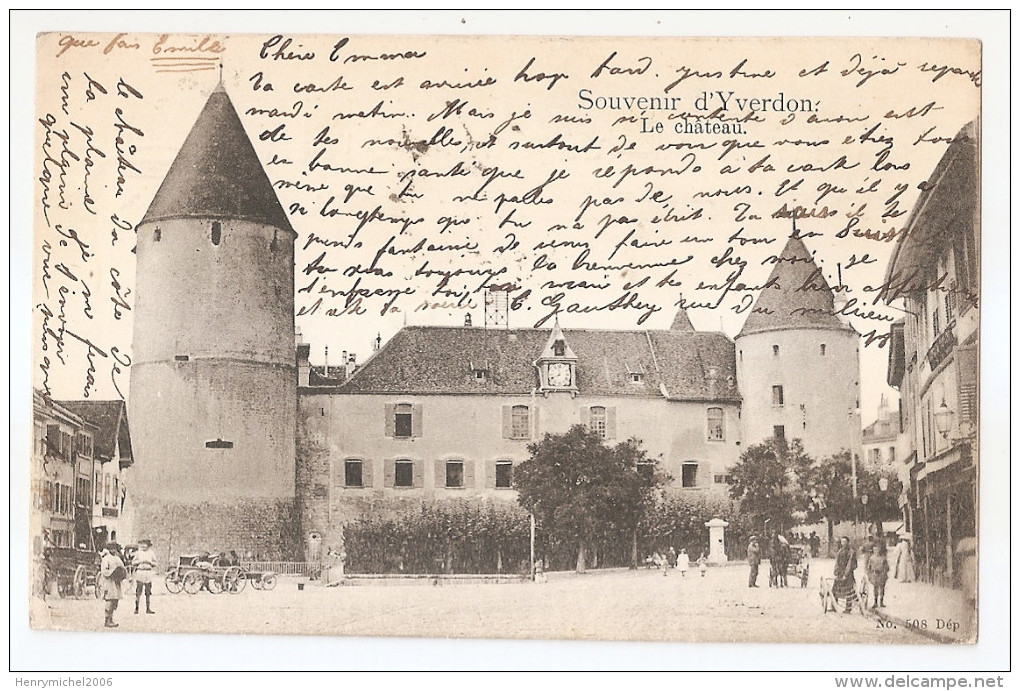 Suisse - Vaud - Souvenir D'yverdon Le Chateau 1902 - Yverdon-les-Bains 