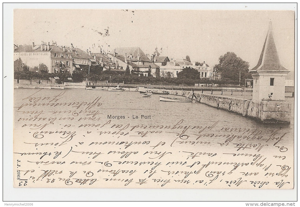 Suisse - Vaud - Morges Le Port Cachet Renens 1904 - Morges