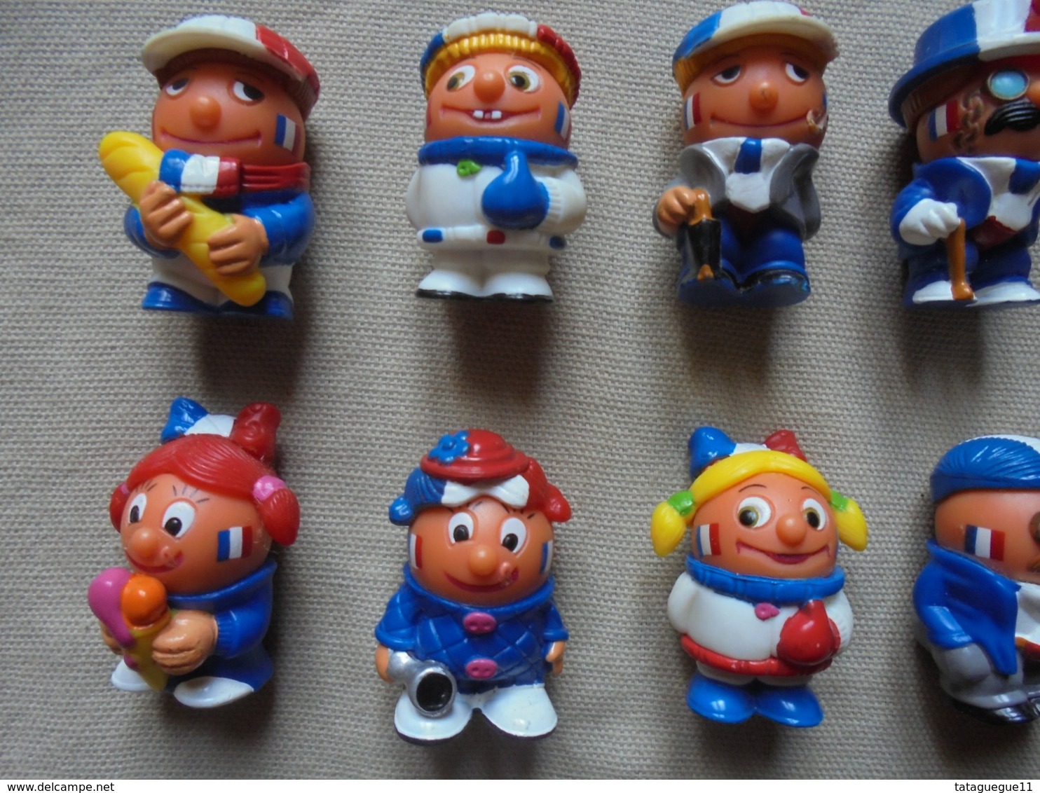 Vintage - Petit Lot De 9 Figurines Kinder Fana D'Foot - Monoblocs