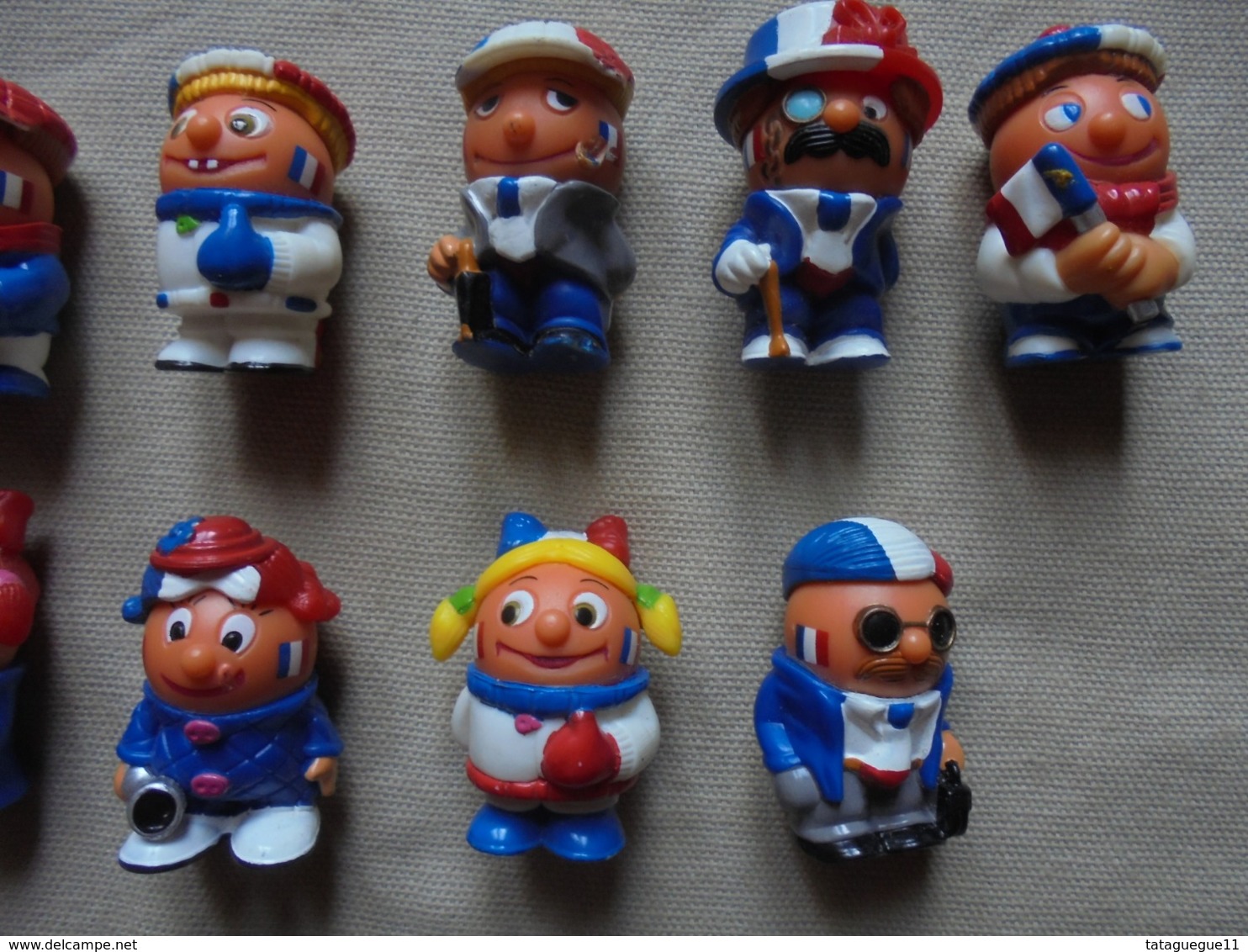 Vintage - Petit Lot De 9 Figurines Kinder Fana D'Foot - Monoblocs