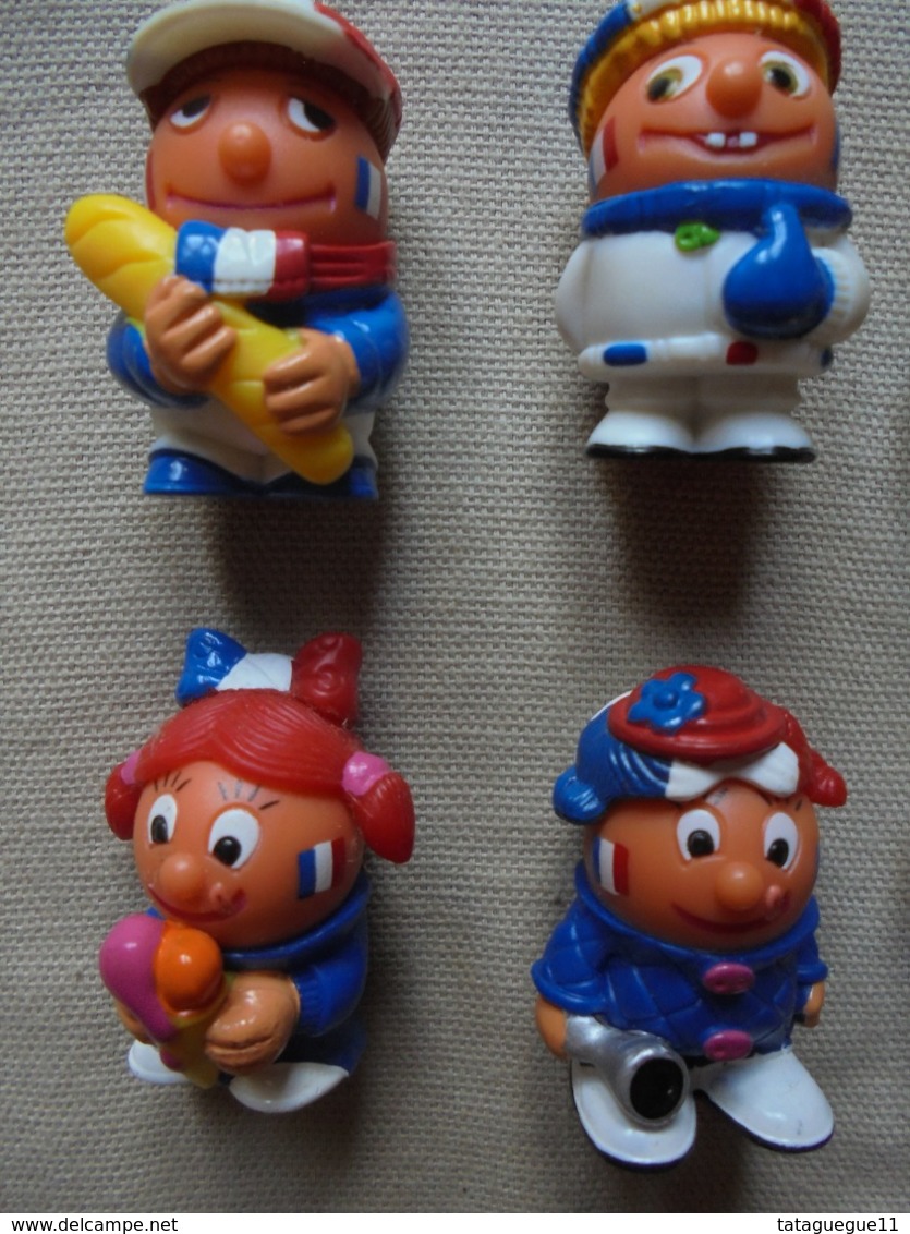 Vintage - Petit Lot De 9 Figurines Kinder Fana D'Foot - Monoblocs