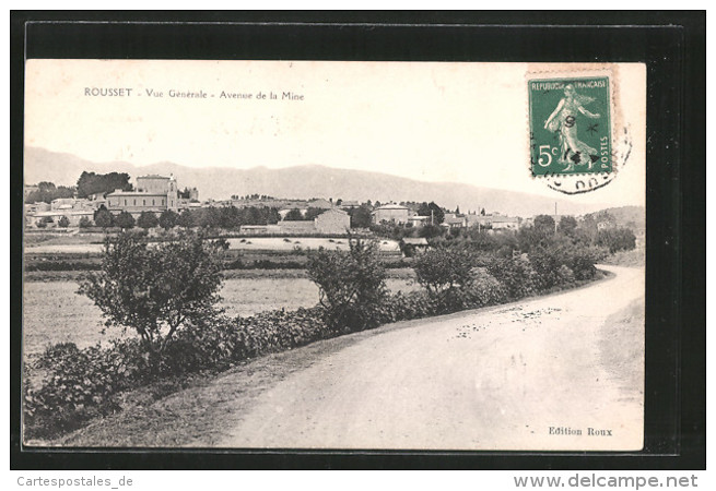 CPA Rousset, Vue Générale, Avenue De La Mine - Rousset