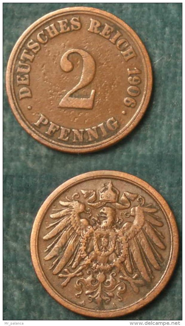 M_p> Germania 2 Pfenning 1906 A - 2 Pfennig
