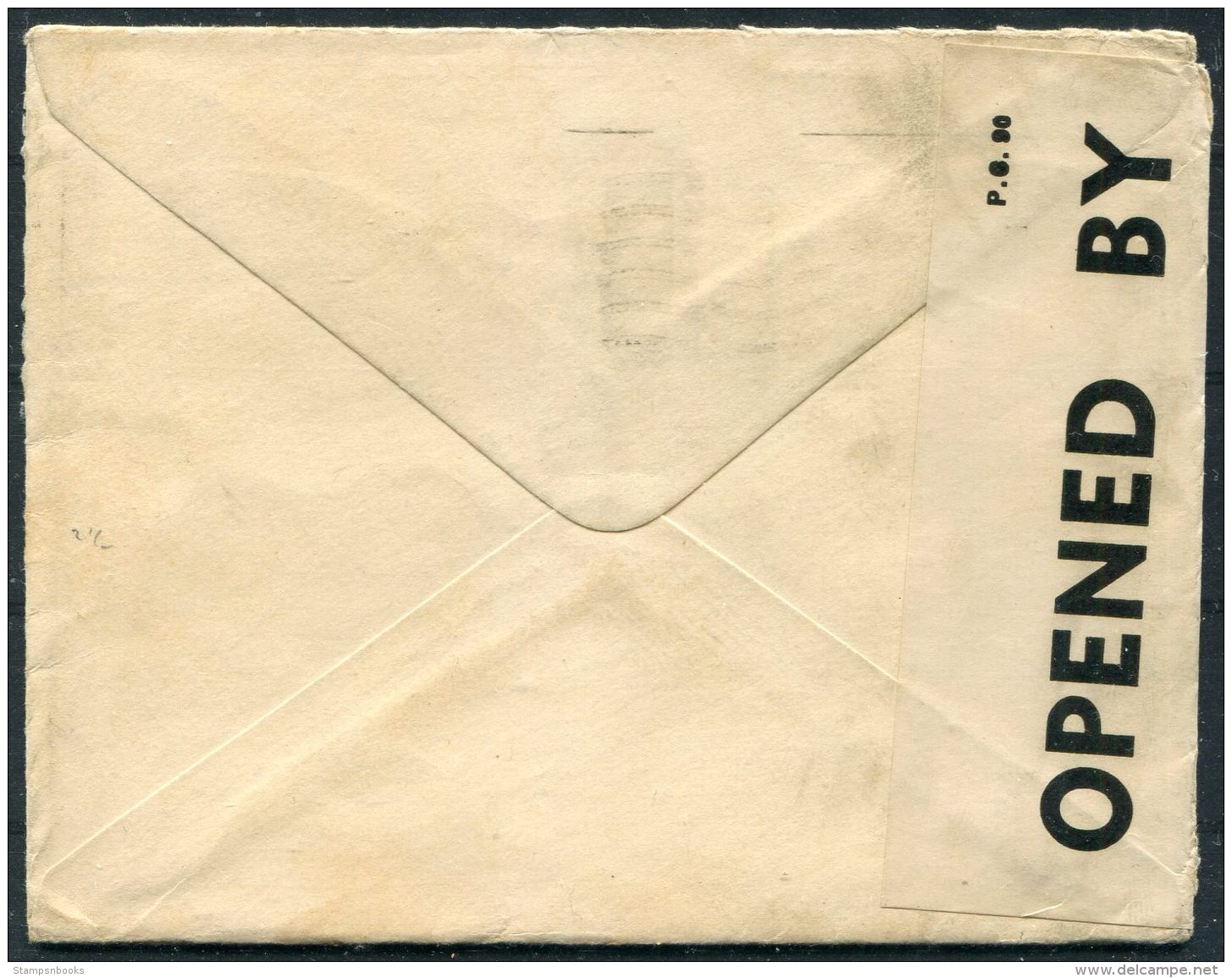 1941 GB Perfin Censor Cover - Oceanside, California, USA - Covers & Documents