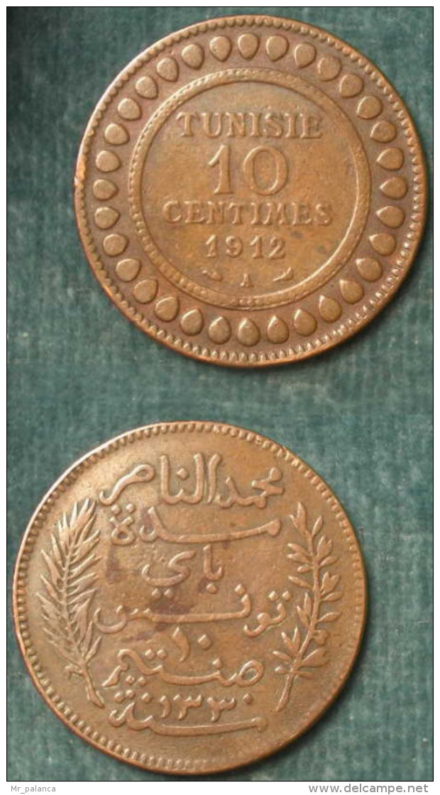 M_p> Tunisia 10 Centesimi 1912 A - Tunisia