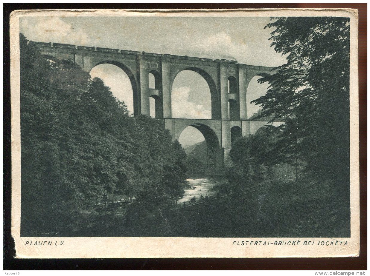 CPM Allemagne PLAUEN Elstertal Brucke Bei Jocketa Pont Train - Plauen