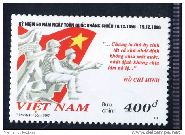 Vietnam Viet Nam MNH Perf Stamp 1996 : 50th Anniversary Of Nation-wide Resistance War (Ms743) - Vietnam