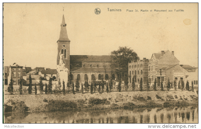 BELGIQUE TAMINES / Place Saint-Martin Et Monument Aux Fusillés / - Autres & Non Classés