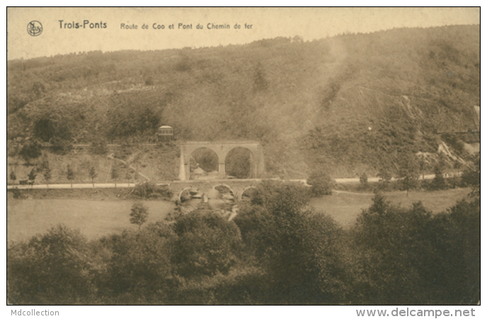 BELGIQUE TROIS PONTS / Route De Coco Et Pont Du Chemin De Fer / - Trois-Ponts