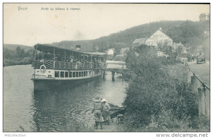 BELGIQUE YVOIR / Arrêt Du Bateau à Vapeur / - Yvoir