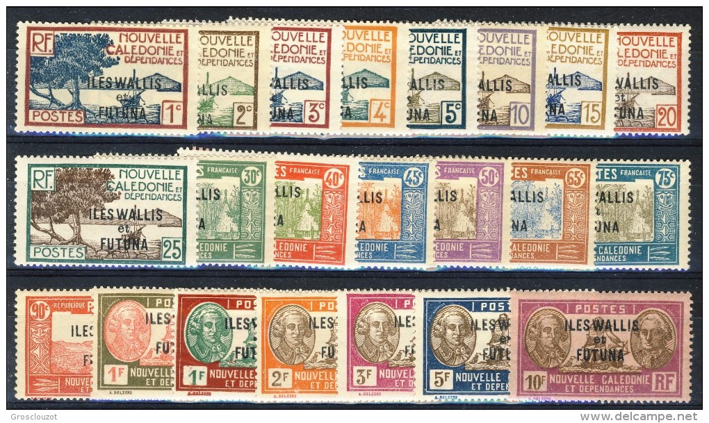 Wallis Et Futuna 1930 - 38 Serie N. 43-65 (lotto Di 22 Valori) MLH Catalogo €  38 - Nuovi