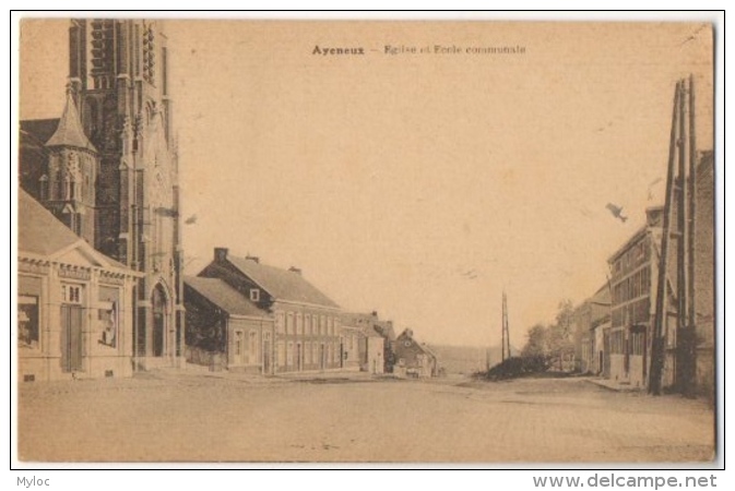 Ayeneux. Eglise Et Ecole Communale. - Soumagne