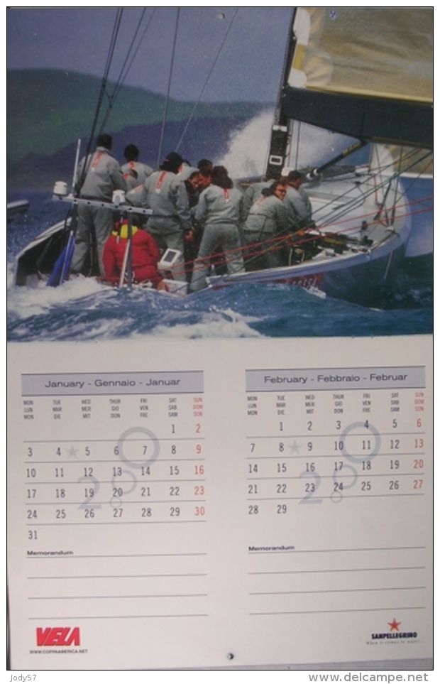 CALENDARIO 2000 - VELA - COPPA AMERICA - Formato Grande : 1991-00